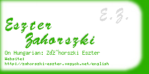 eszter zahorszki business card